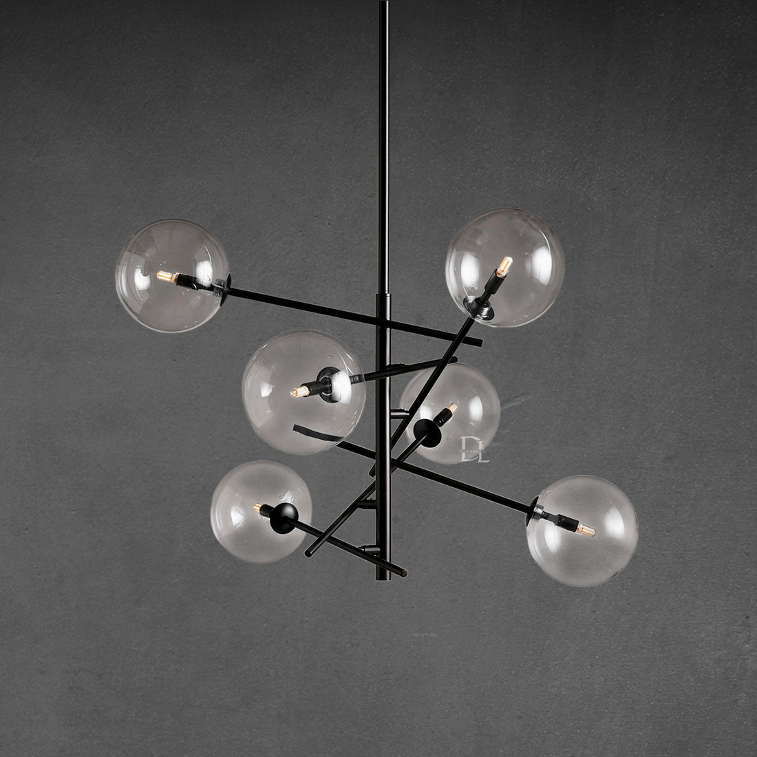 Modern Apolo Glass Ball Chandelier