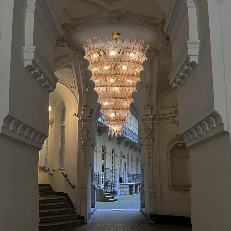 Giant Royal Palmette Murano Chandelier