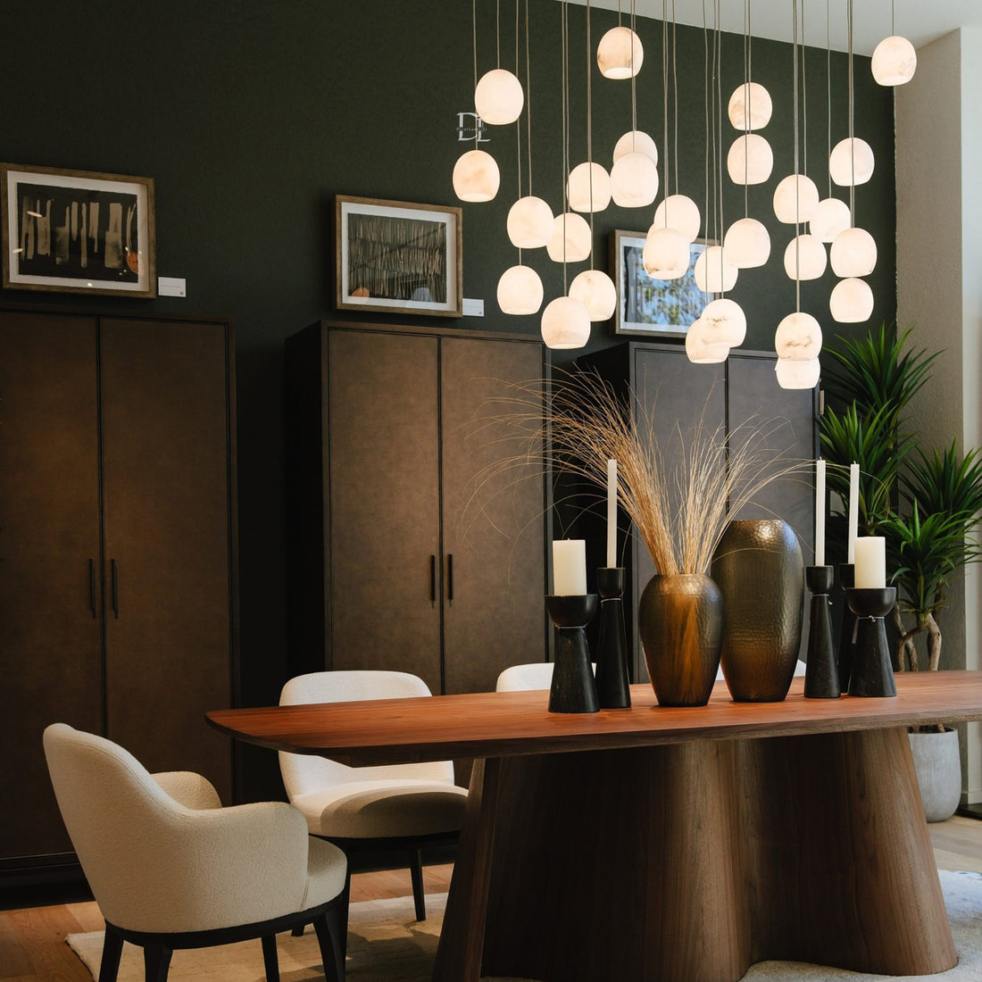 Arica Alabaster Linear Chandelier