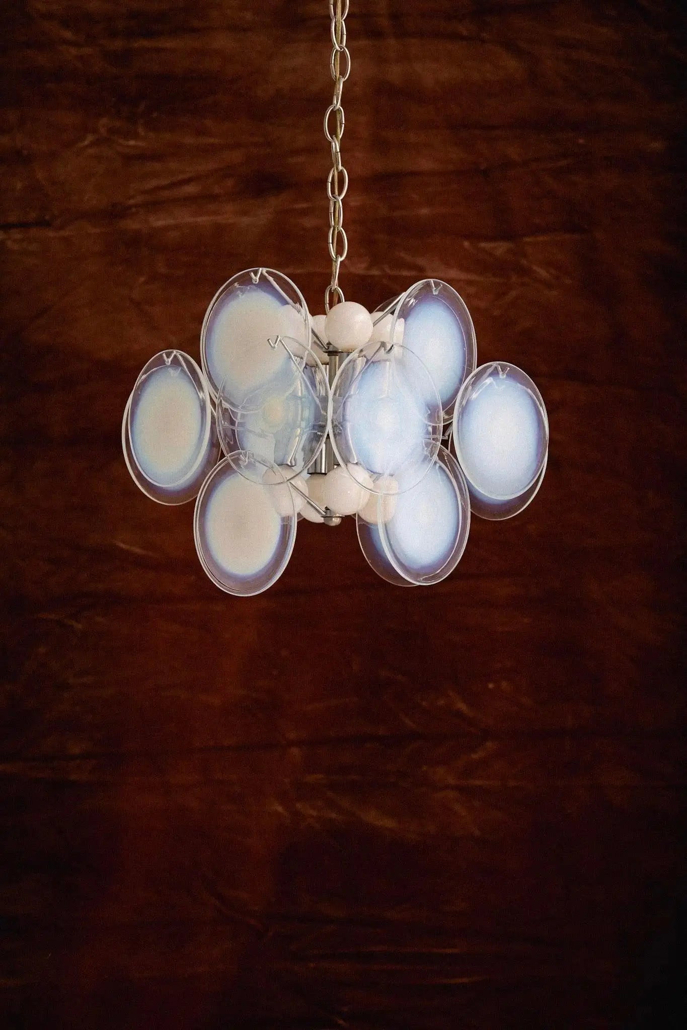 Vistosi Murano Glass Disc Chandelier