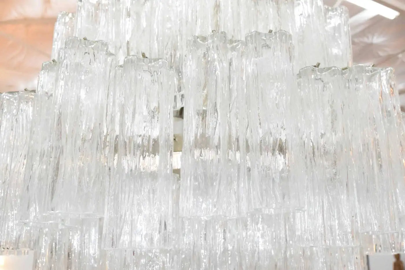 Very Large Venini Style Tronchi Chandelier