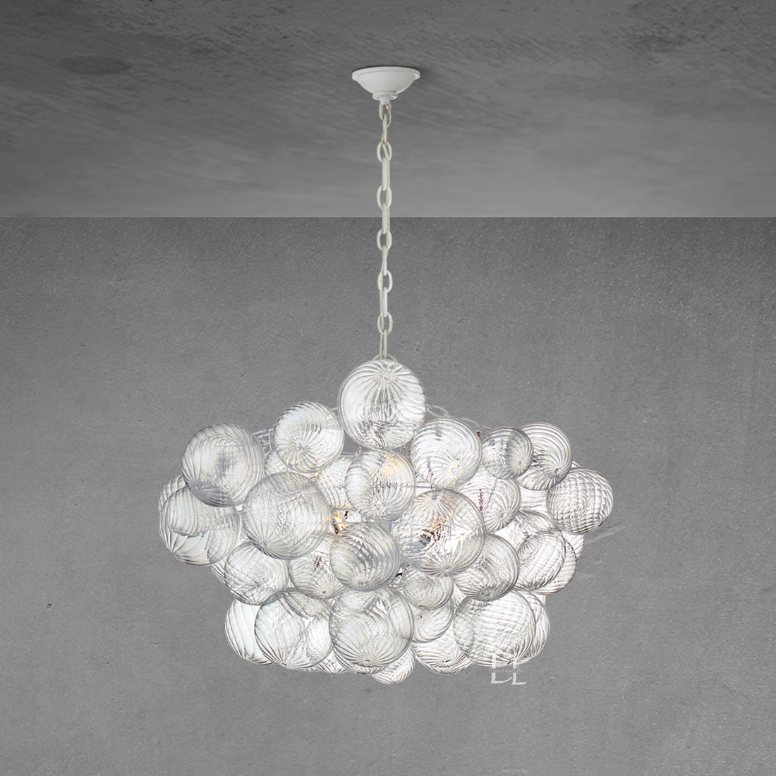 Taliar Glass Ball Chandelier 33"