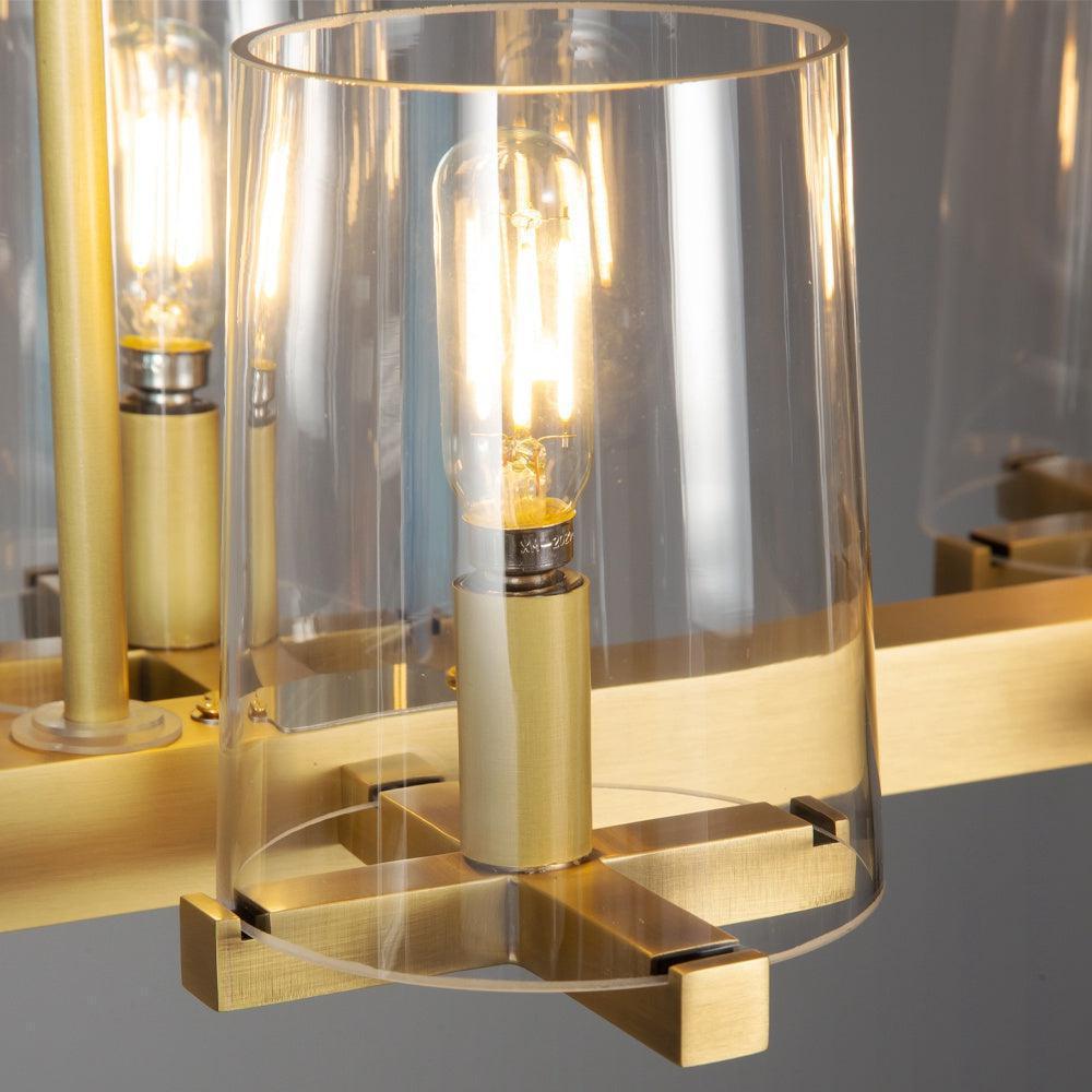 Pauillac Clear Glass Linear Chandelier 49"
