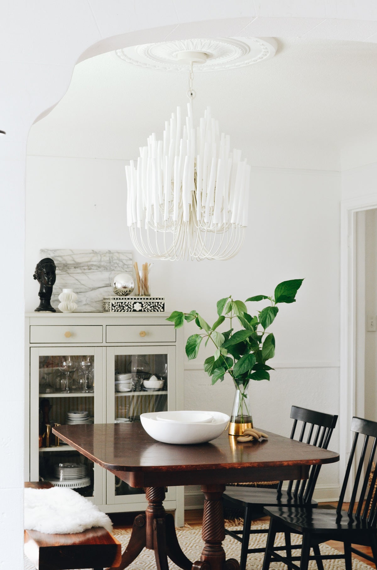 Forest Island Wide Wood Chandelier 21" 36"