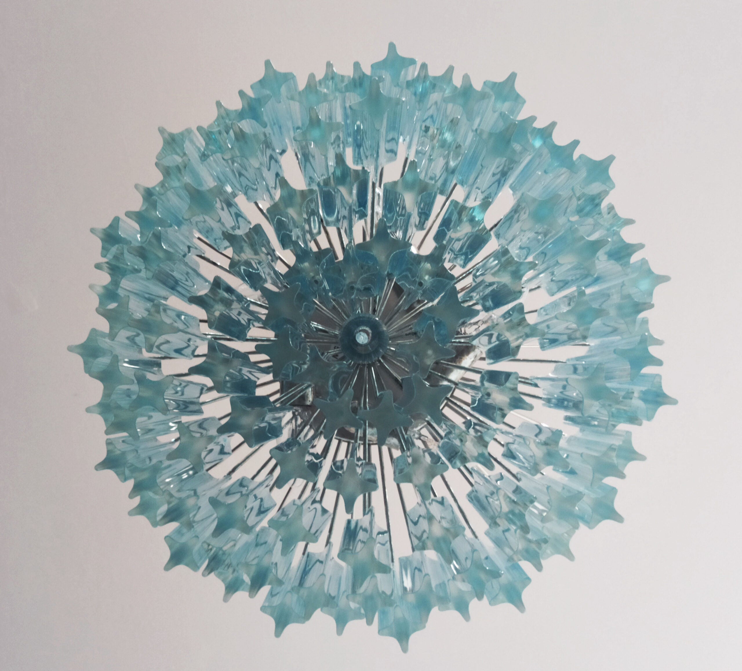 Murano Chandelier 107 Blue Prism Glass