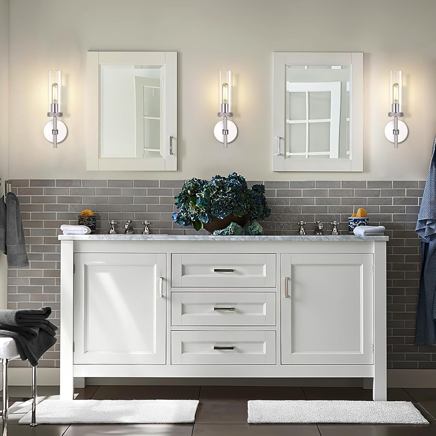 Knurled Glass Wall Sconces 1 Light