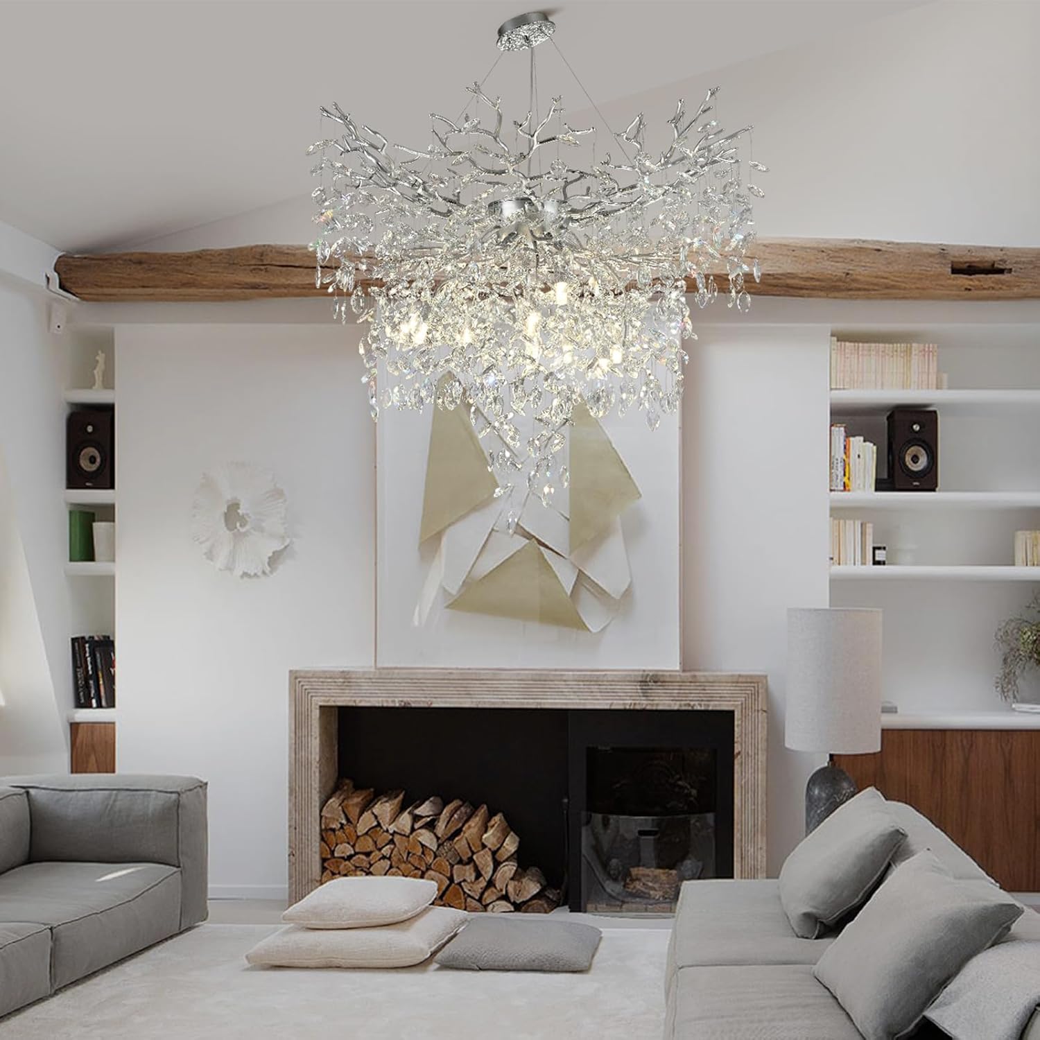 Solara Round Tree Branch Chandelier 24" 32" 40" Tree Branch