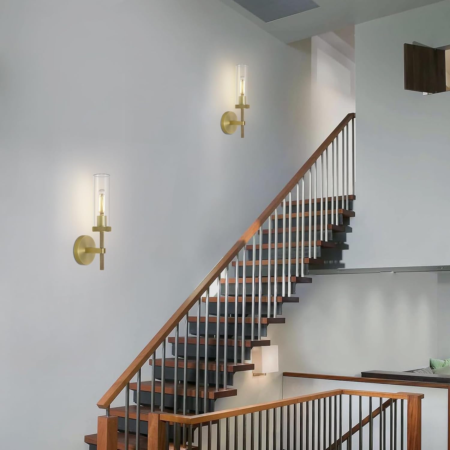 Knurled Glass Wall Sconces 1 Light