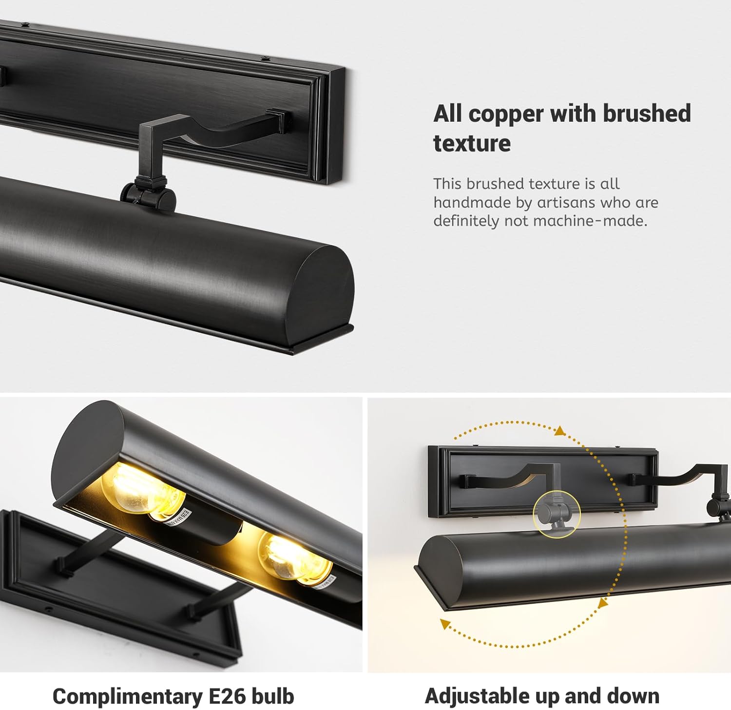 Modern 12in Picture Lights for Wall Hardwired