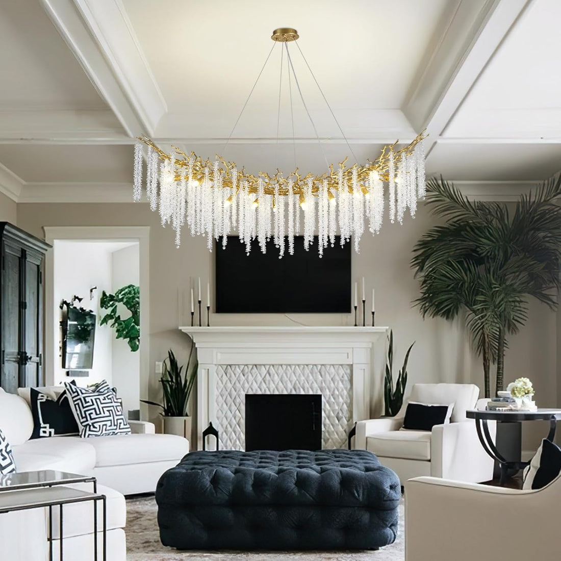 Gold Tree Branches Chandelier - Fast Delivery-1-Luxehomezone