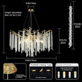 Round Gold Tree Branches Chandelier 30 