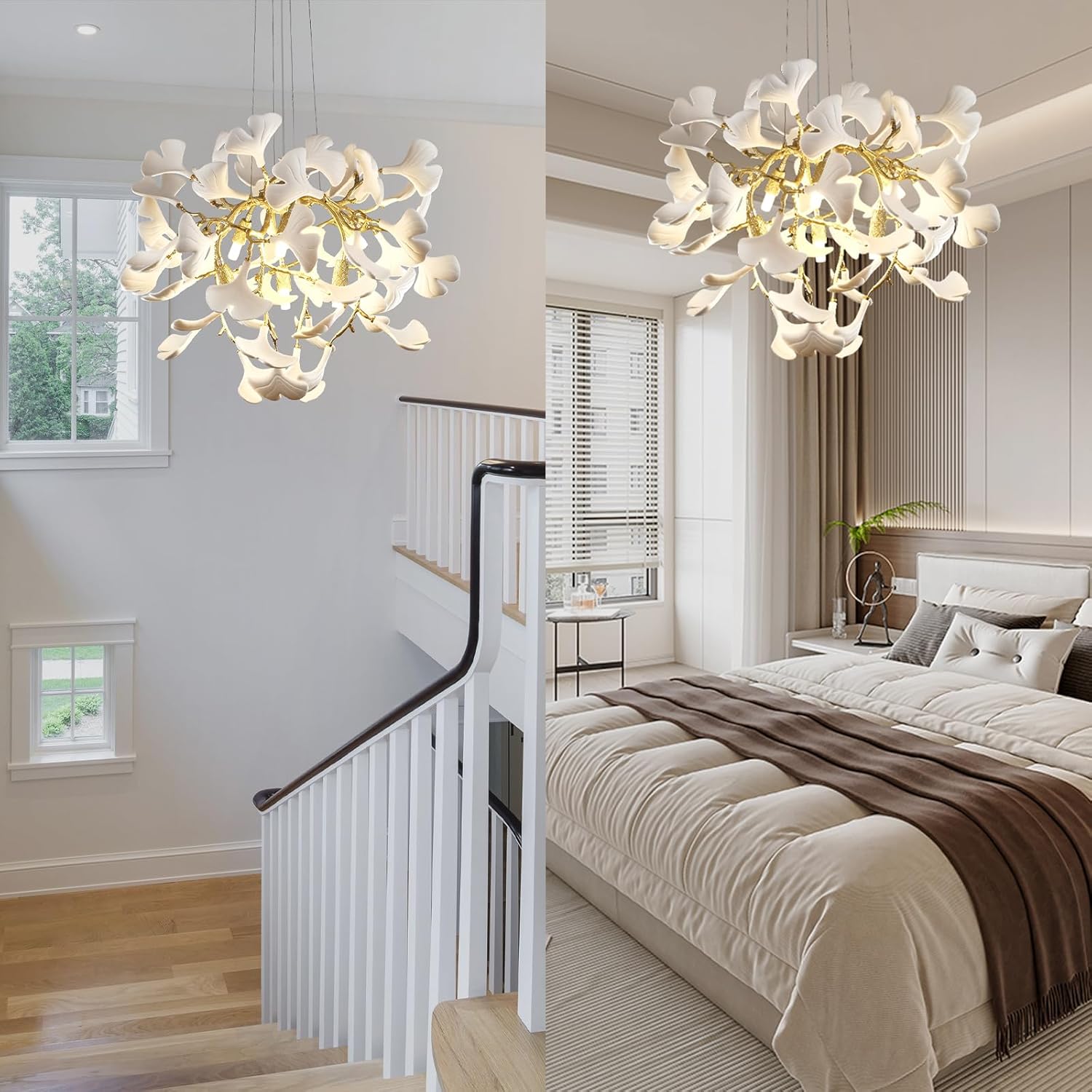 Ginkgo Round Chandelier 23.6''