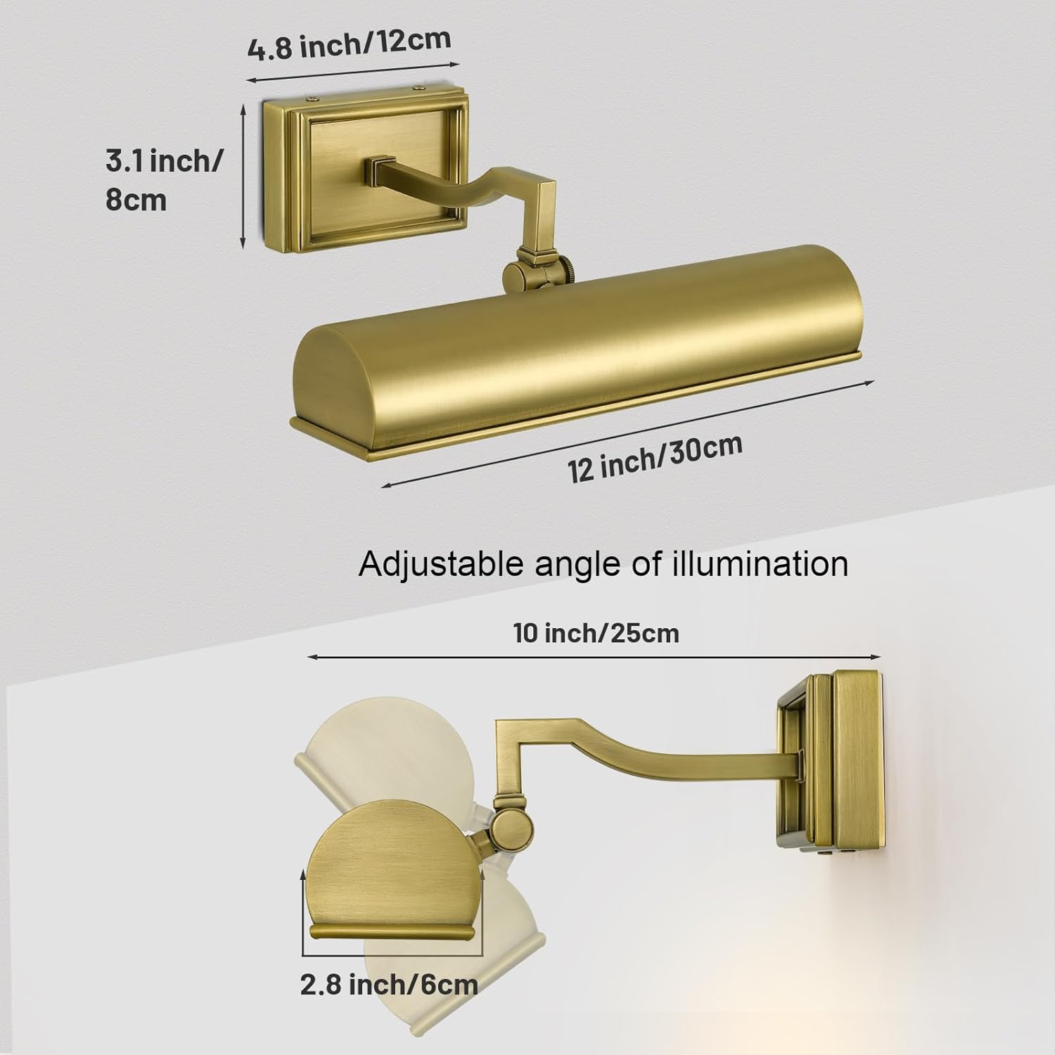 Modern 12in Picture Lights for Wall Hardwired
