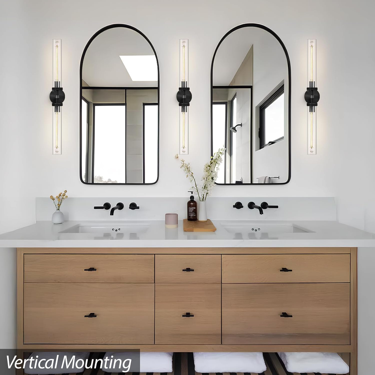 Knurled Glass Wall Sconces 2Light