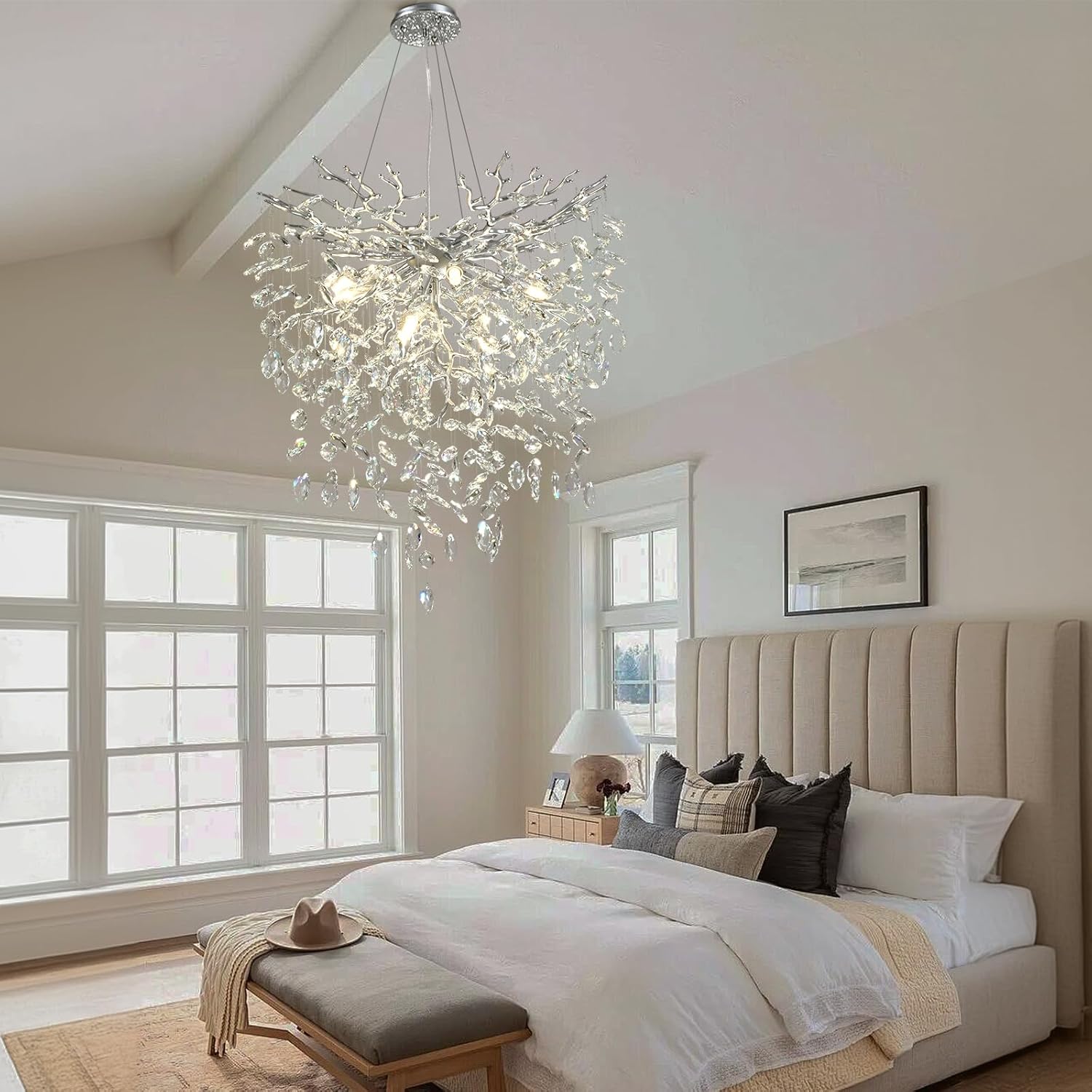 Solara Round Tree Branch Chandelier 24" 32" 40" Tree Branch