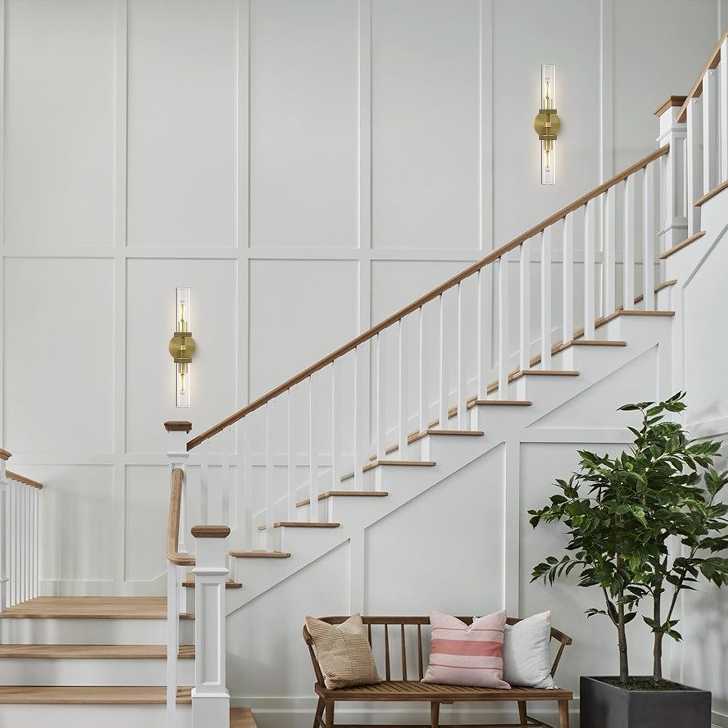 Knurled Glass Wall Sconces 2Light