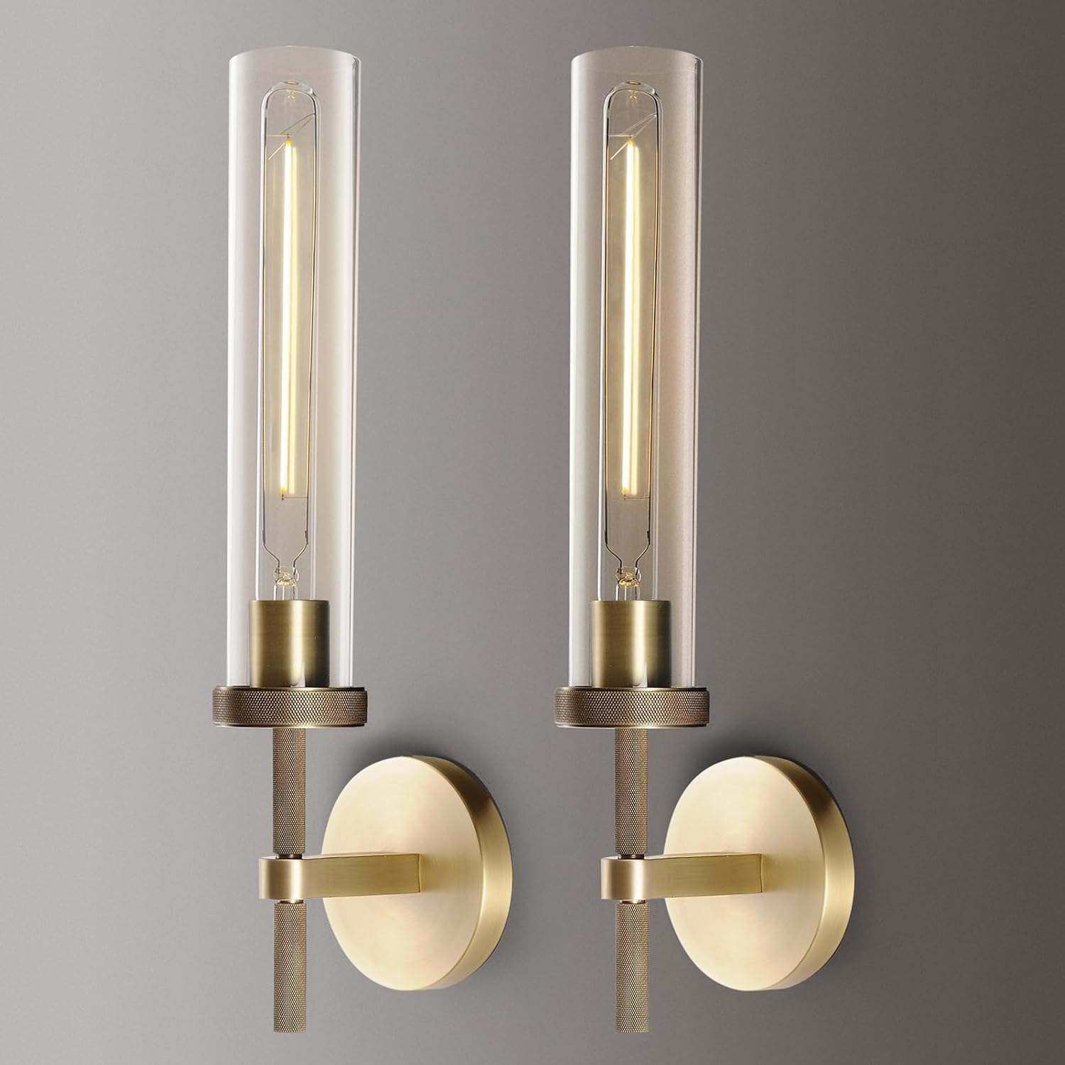 Knurled Glass Wall Sconces 1 Light