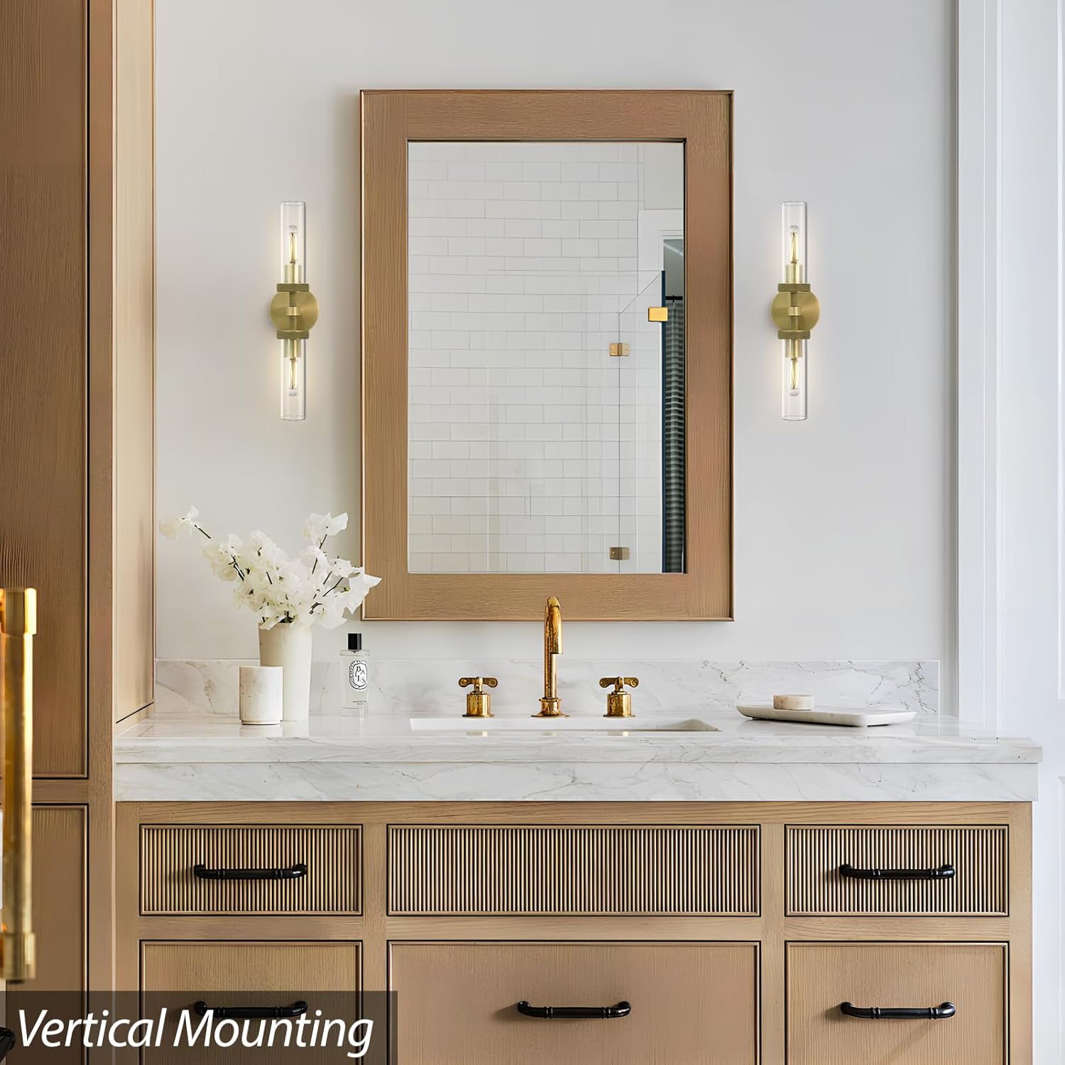 Knurled Glass Wall Sconces 2Light