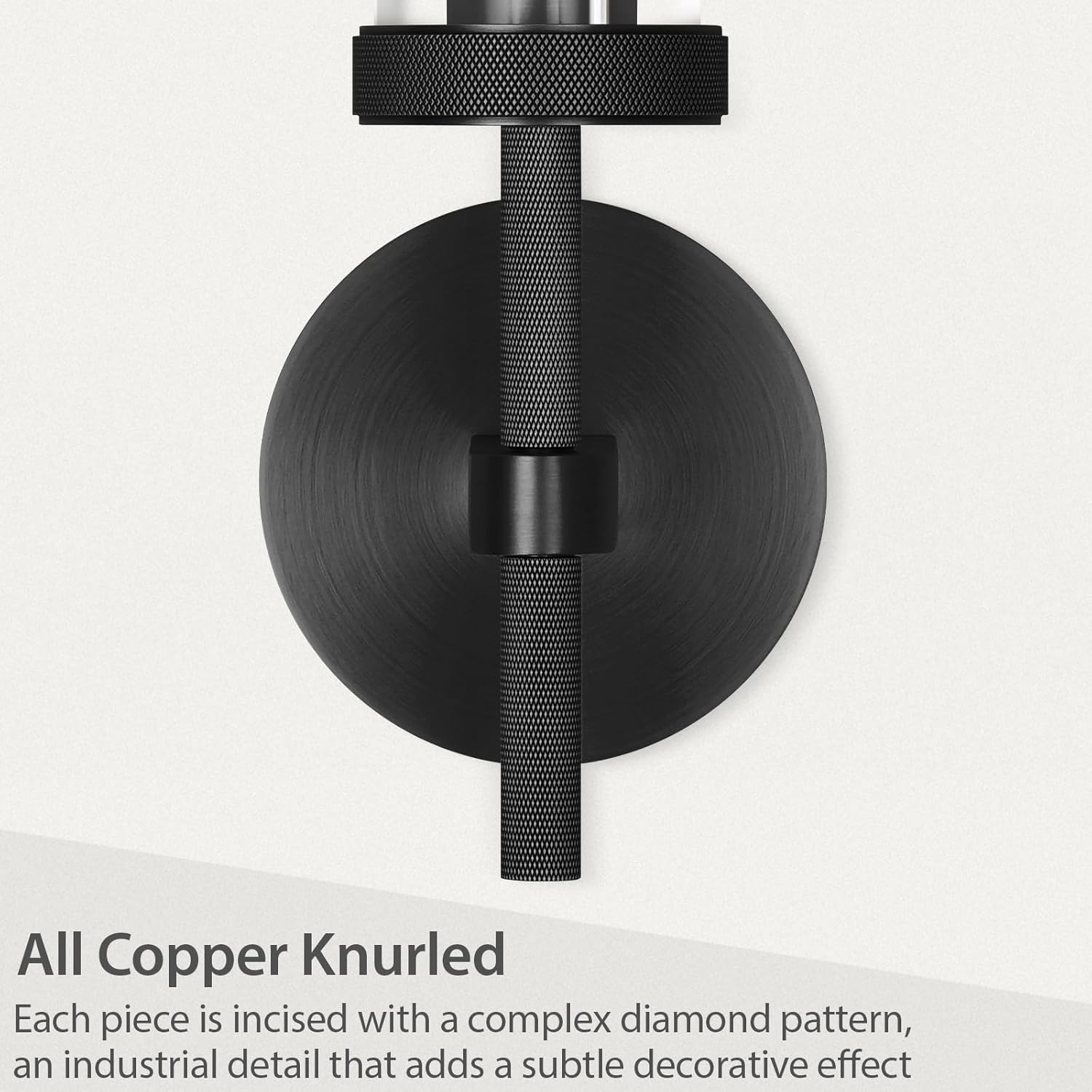 Knurled Glass Wall Sconces 1 Light