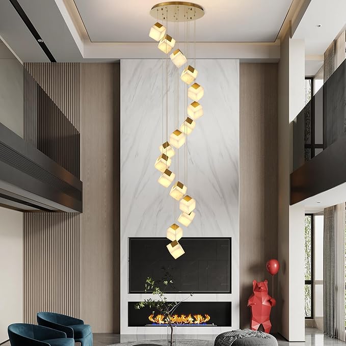 Emerson Alabaster-Box Round Chandelier