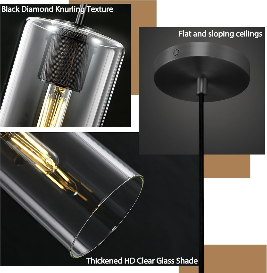 Modern Glass Pendant Lights Kitchen Island Pendant Lights