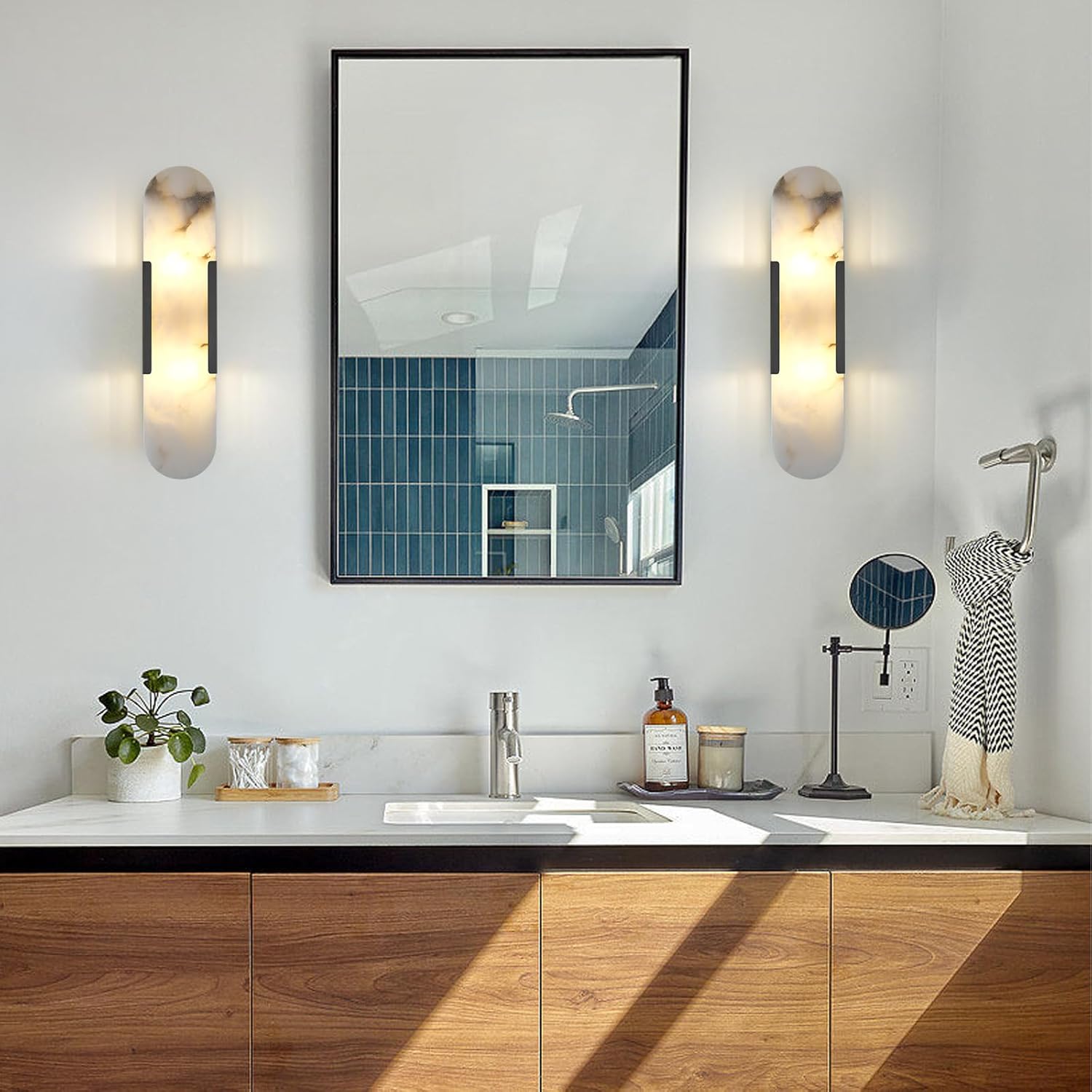 Trinidad Alabaster Wall Sconces 14" 20"