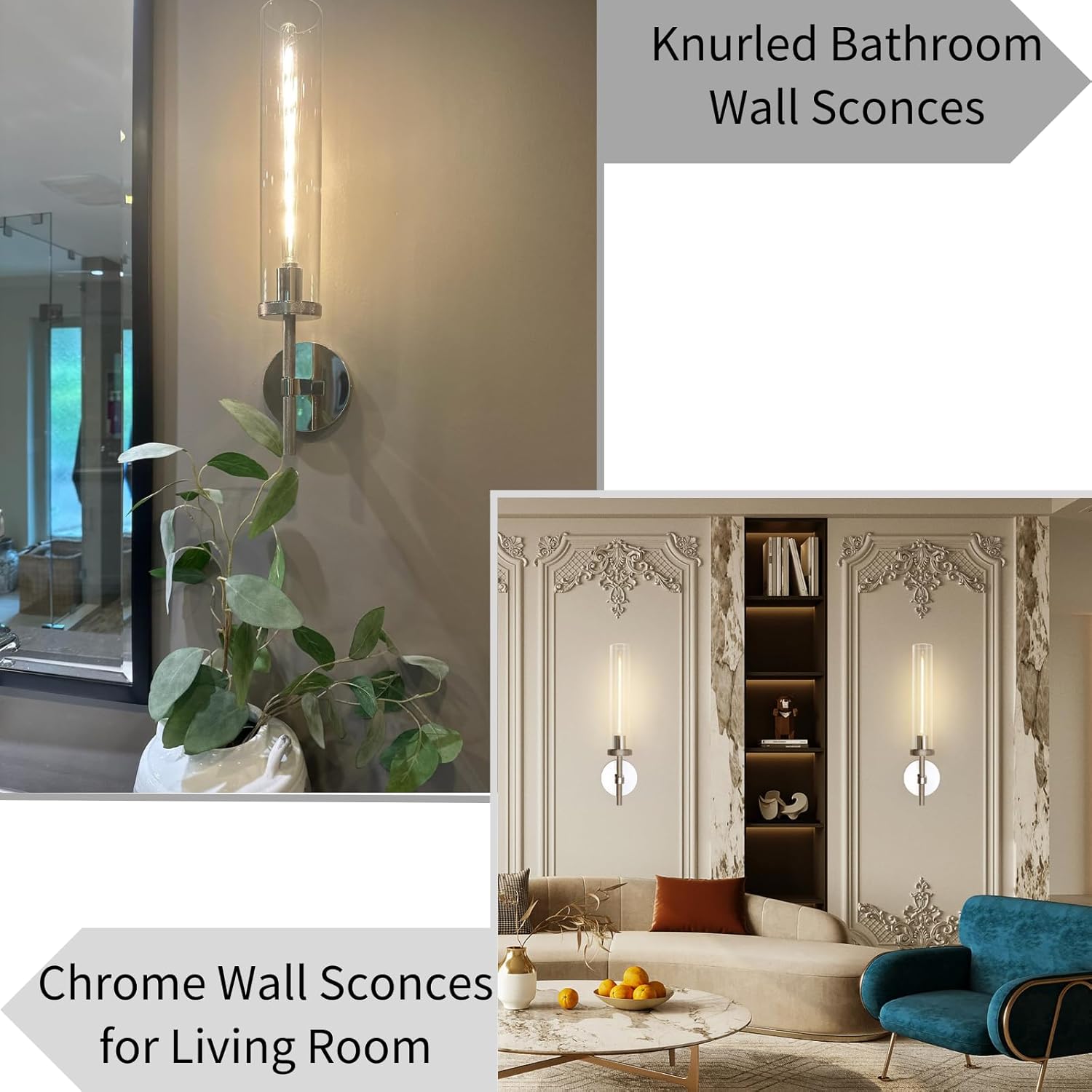 Knurled Glass Wall Sconces 1 Light