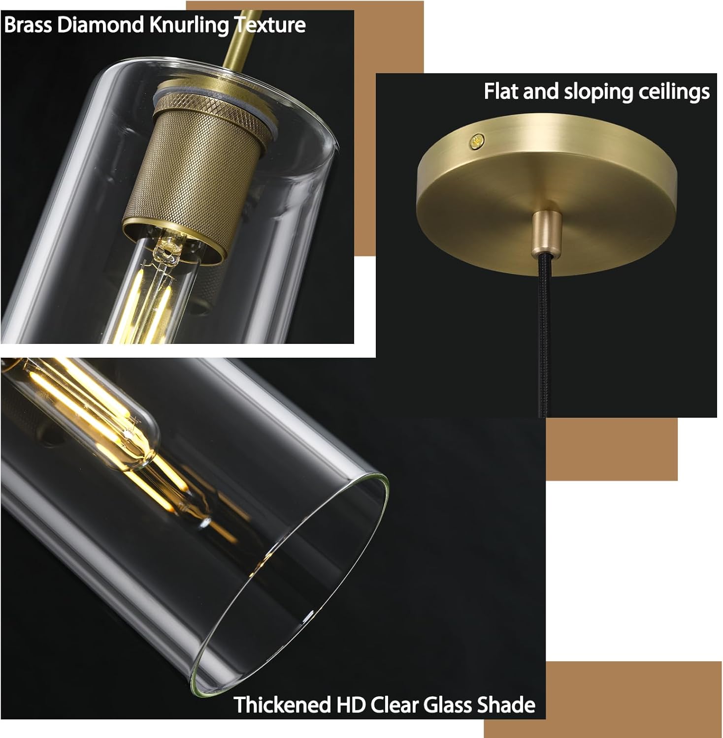 Modern Glass Pendant Lights Kitchen Island Pendant Lights