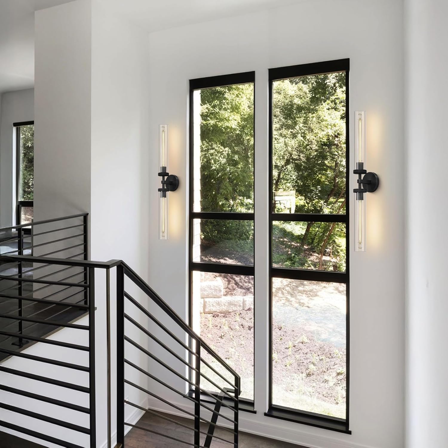 Knurled Glass Wall Sconces 2Light