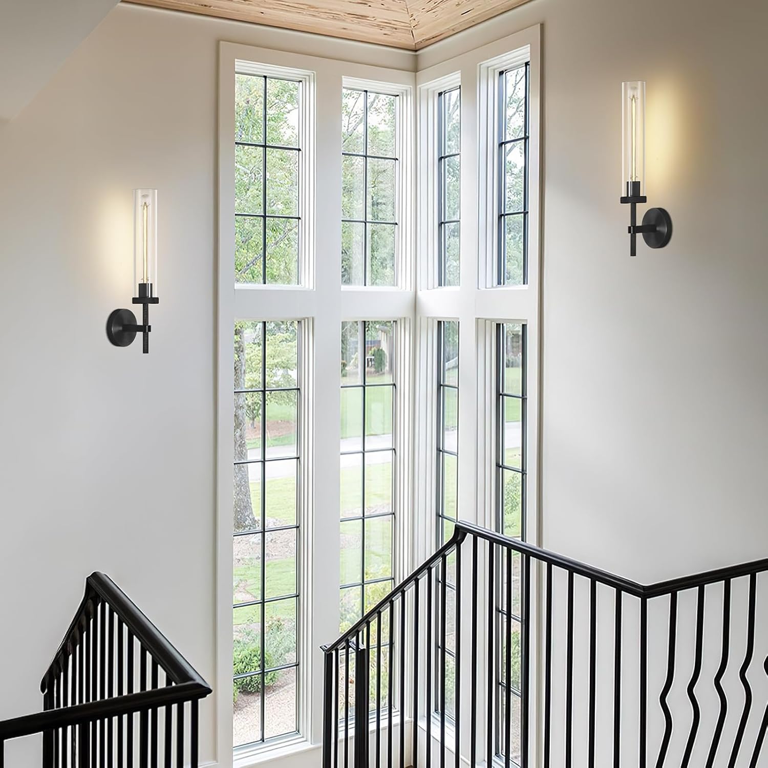 Knurled Glass Wall Sconces 2Light