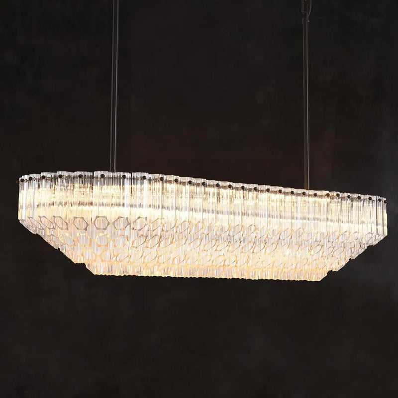 $5000+ Purchase Gift | Clear Glass Linear Chandelier 43"