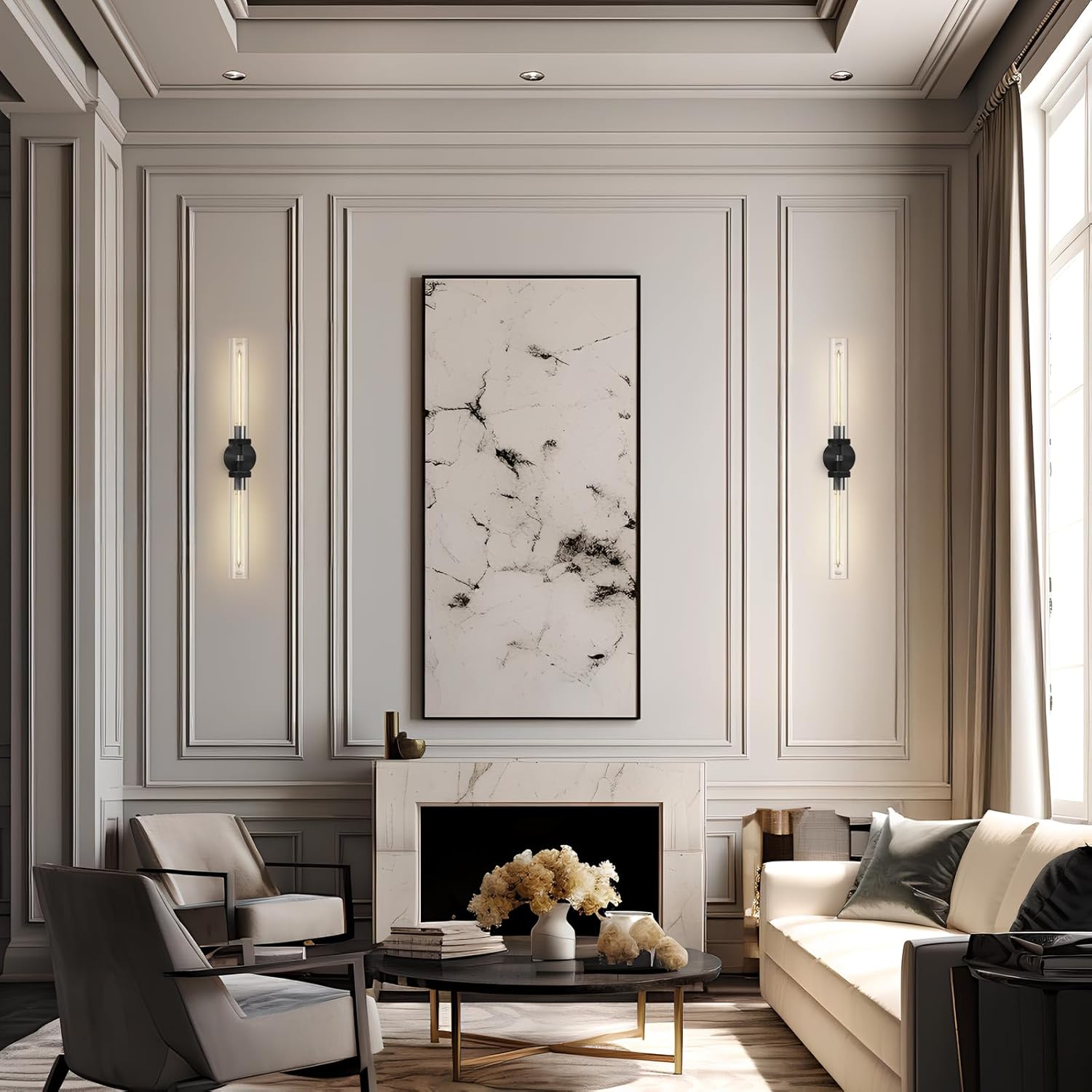 Knurled Glass Wall Sconces 2Light