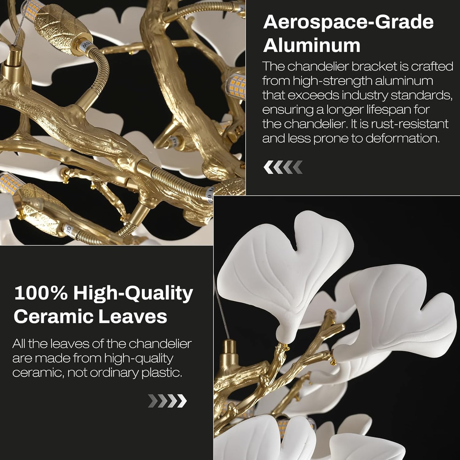 Ginkgo Round Chandelier 32''