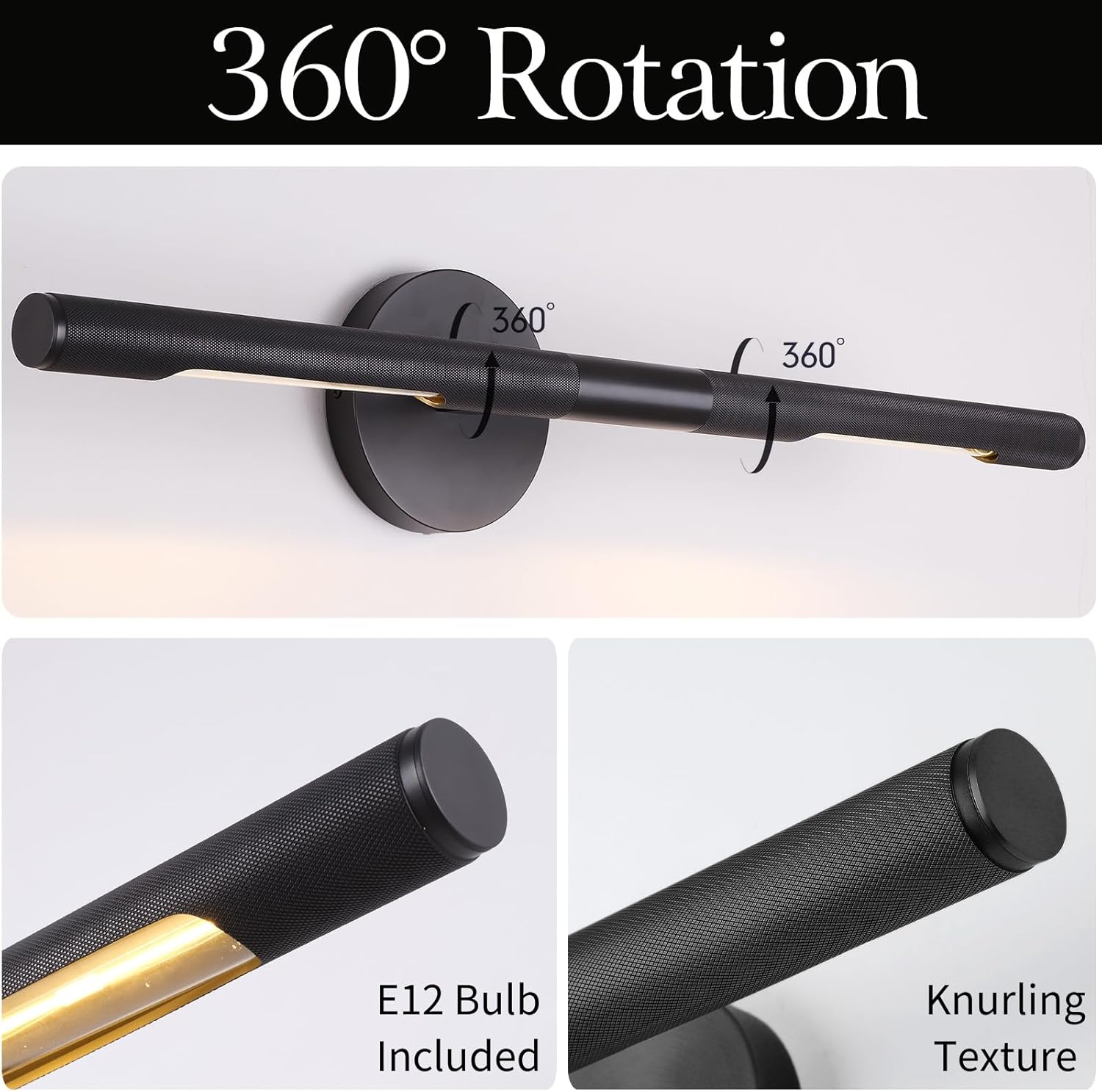 Hard-wired Knurled Picture Light
