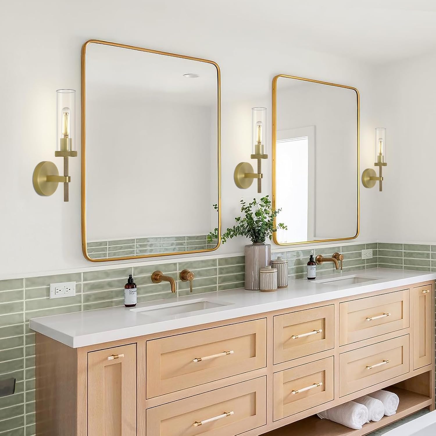 Knurled Glass Wall Sconces 1 Light