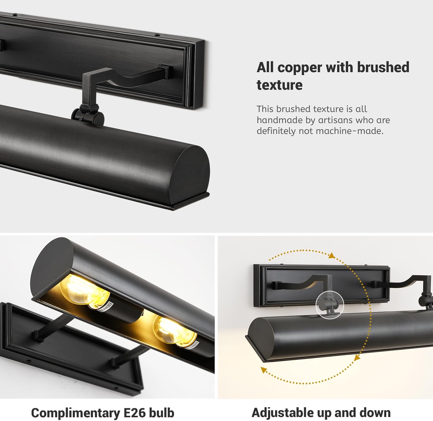 Modern 12in Picture Lights for Wall Hardwired