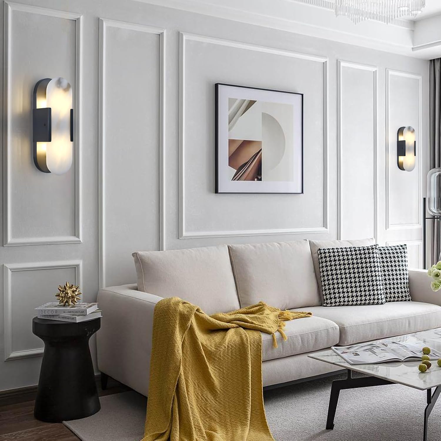 Trinidad Alabaster Wall Sconces 14" 20"