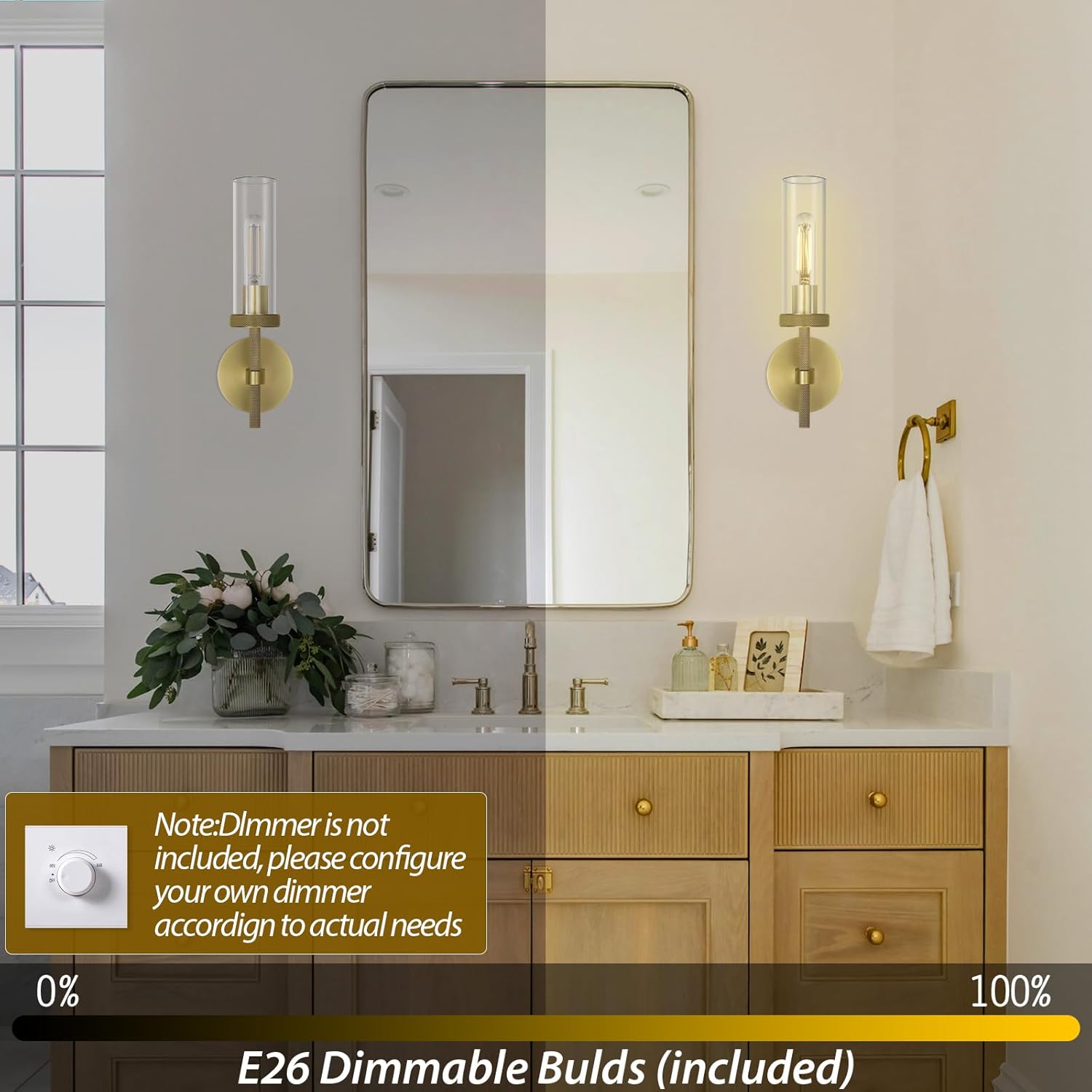 Knurled Glass Wall Sconces 1 Light