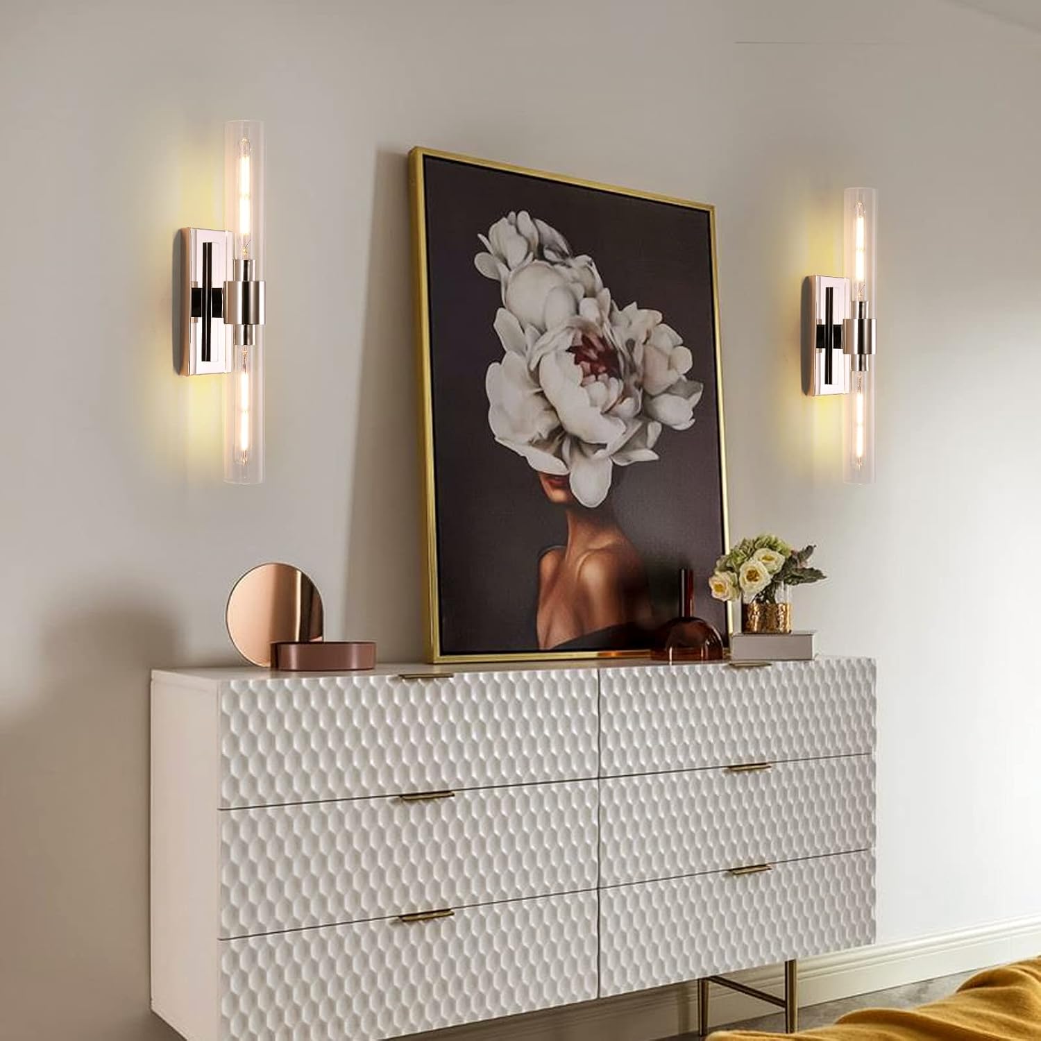 Modern Glass Wall Sconces 24.8in