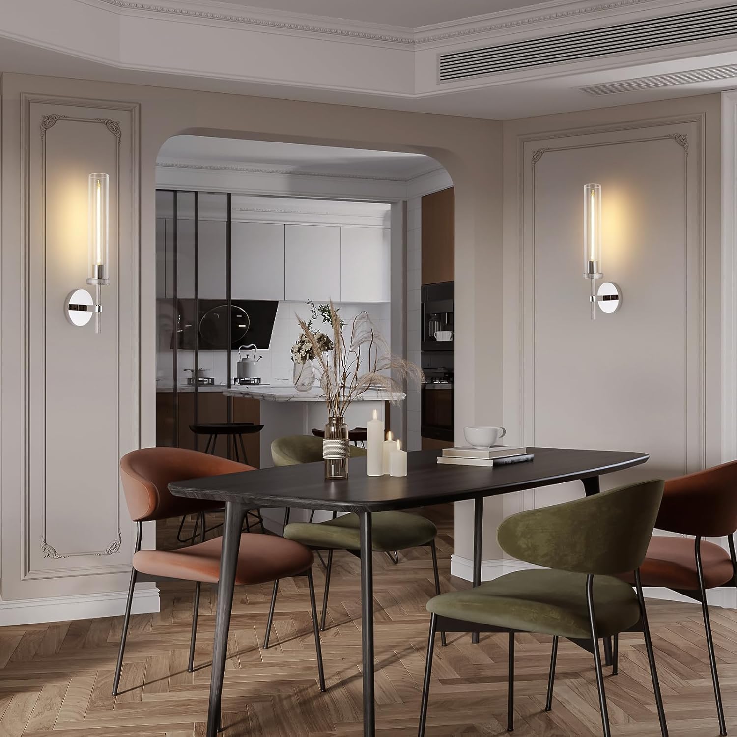 Knurled Glass Wall Sconces 1 Light