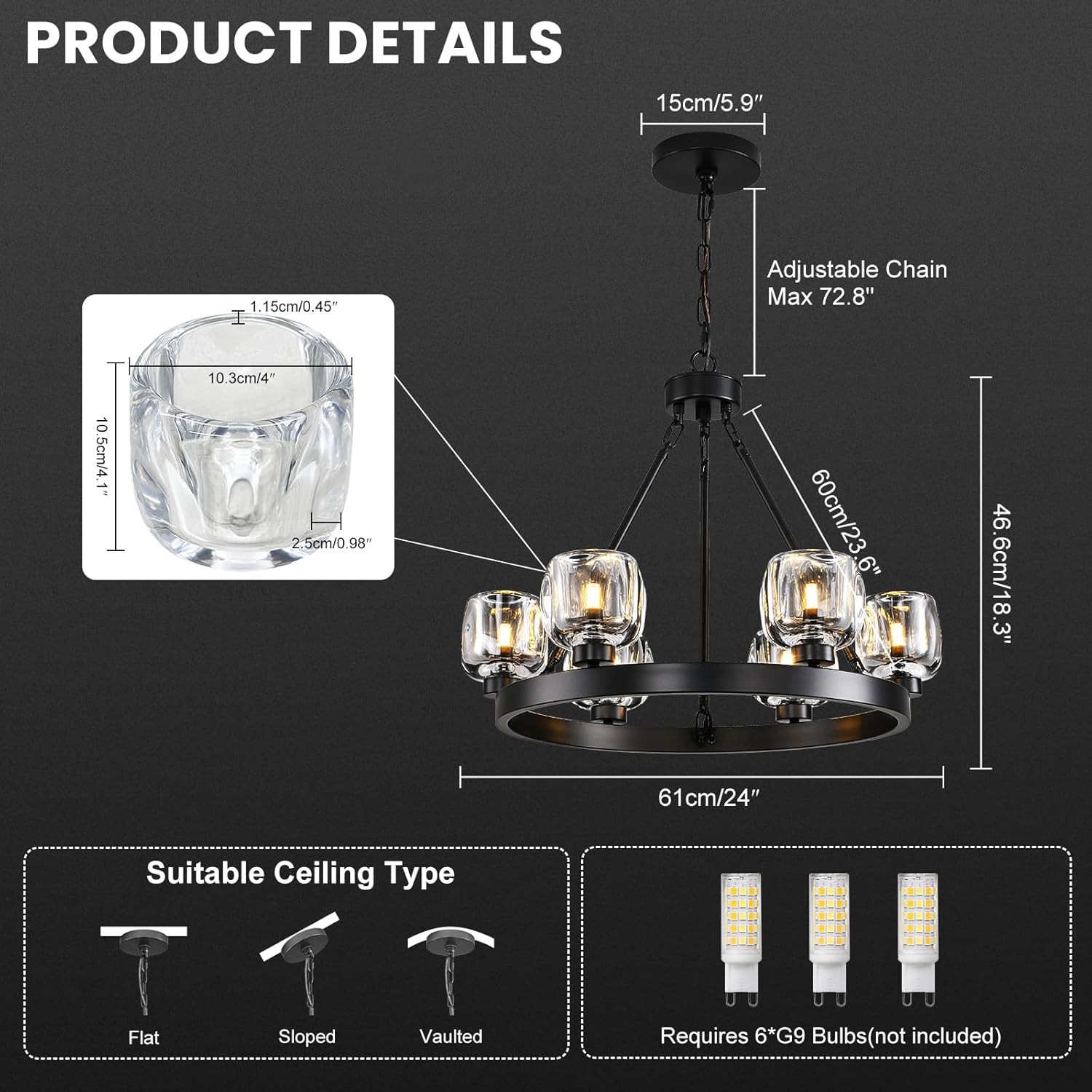 Modern Crystal Farmhouse Wagon Wheel Chandeliers for Dining Room