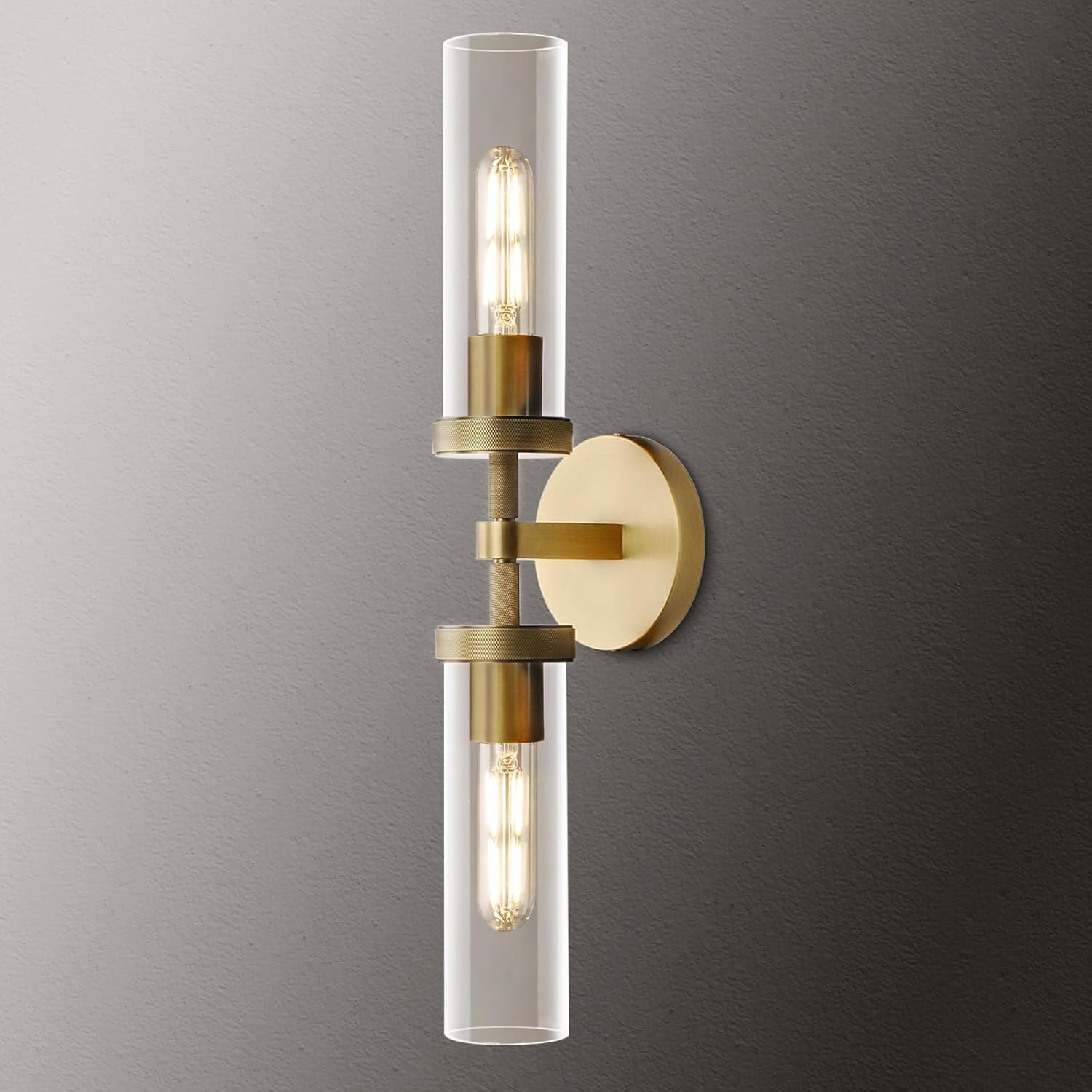 Knurled Glass Wall Sconces 2Light