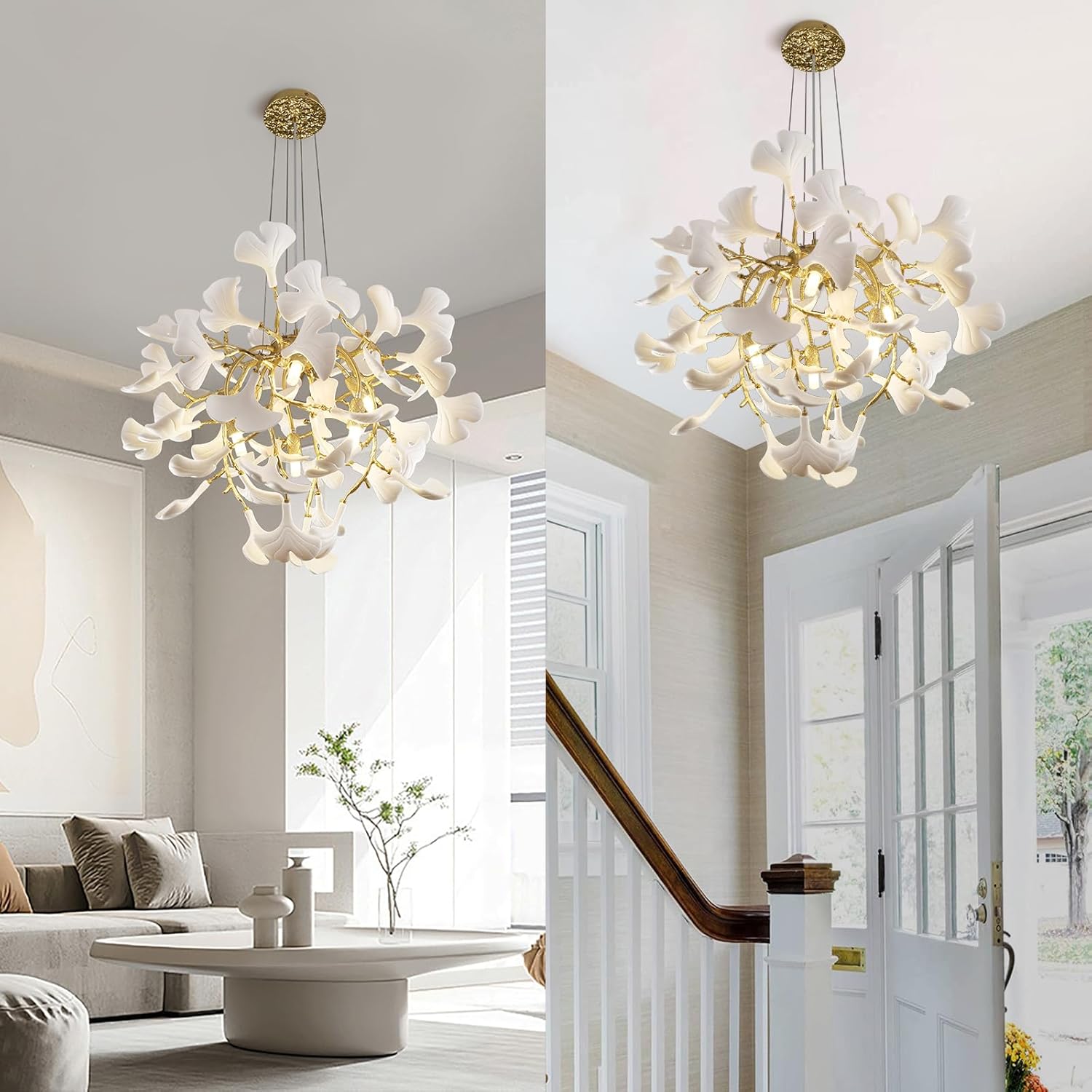 Ginkgo Round Chandelier 23.6''