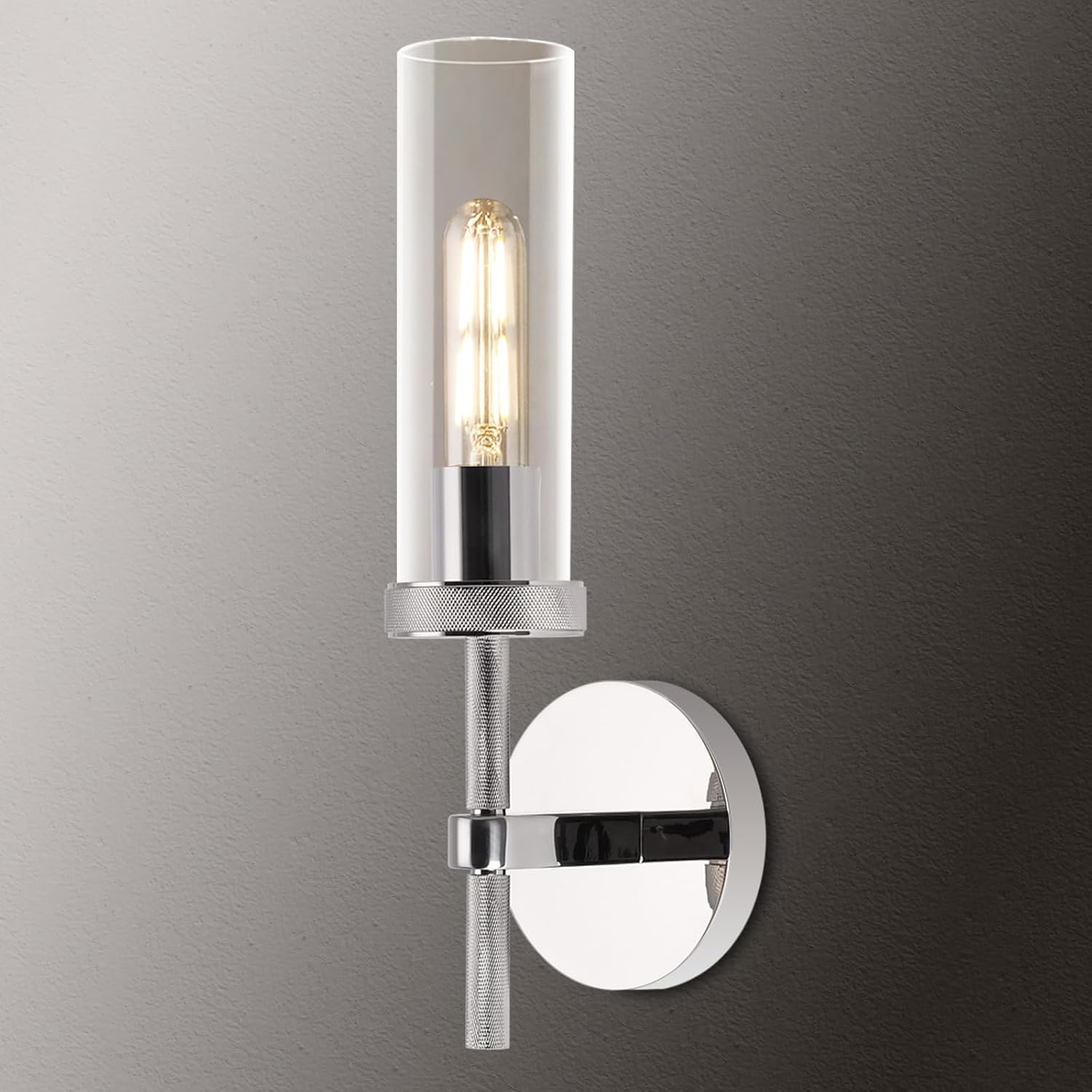 Knurled Glass Wall Sconces 1 Light