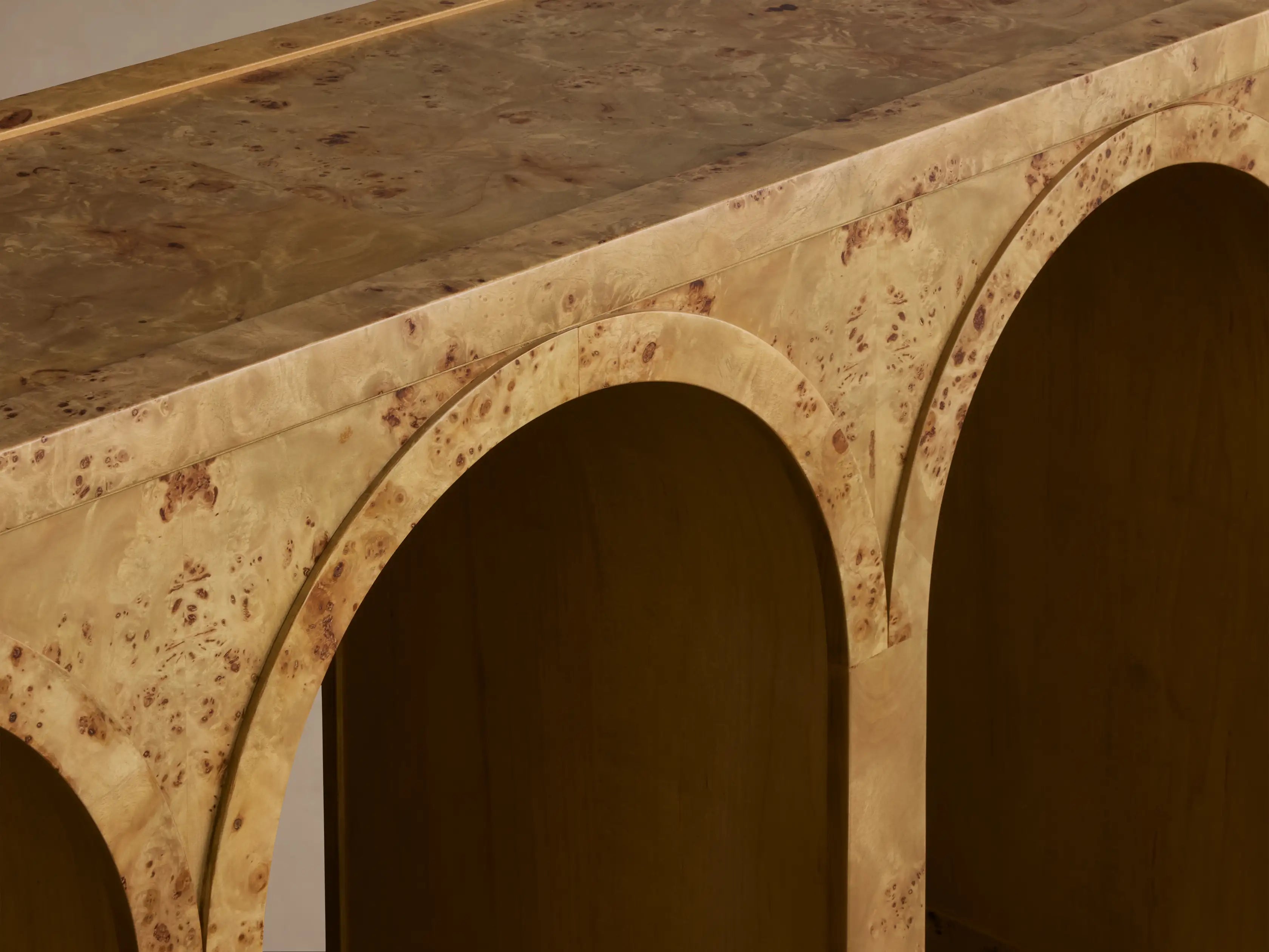 Hattiea Burl Console Table