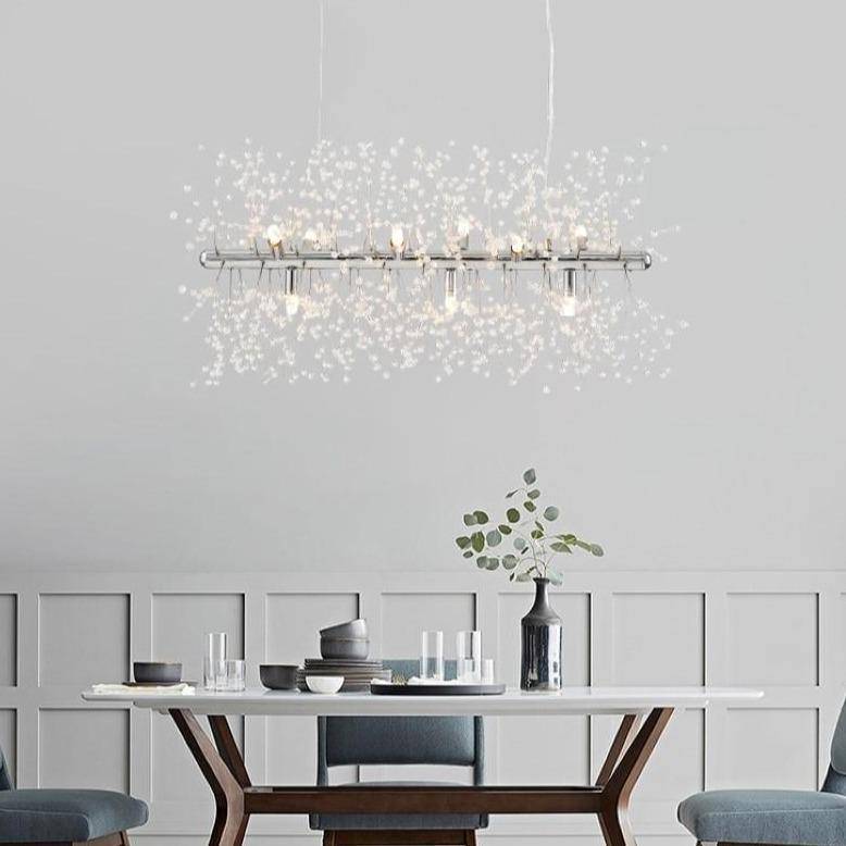 El Sol Kitchen Island Lighting Fixture, Chrome