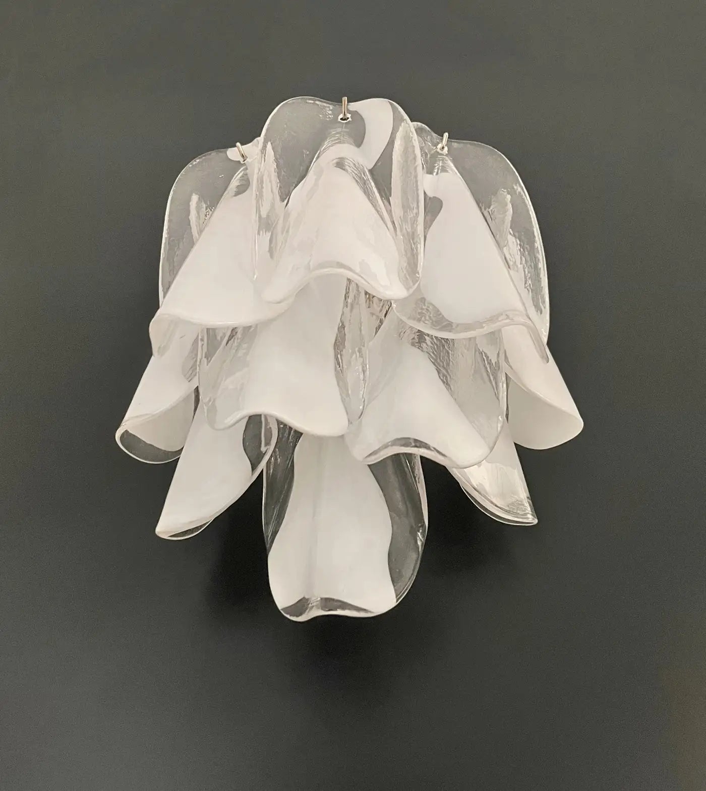 Pair of Vintage Italian Murano wall lights -20 "rondini" glass  1