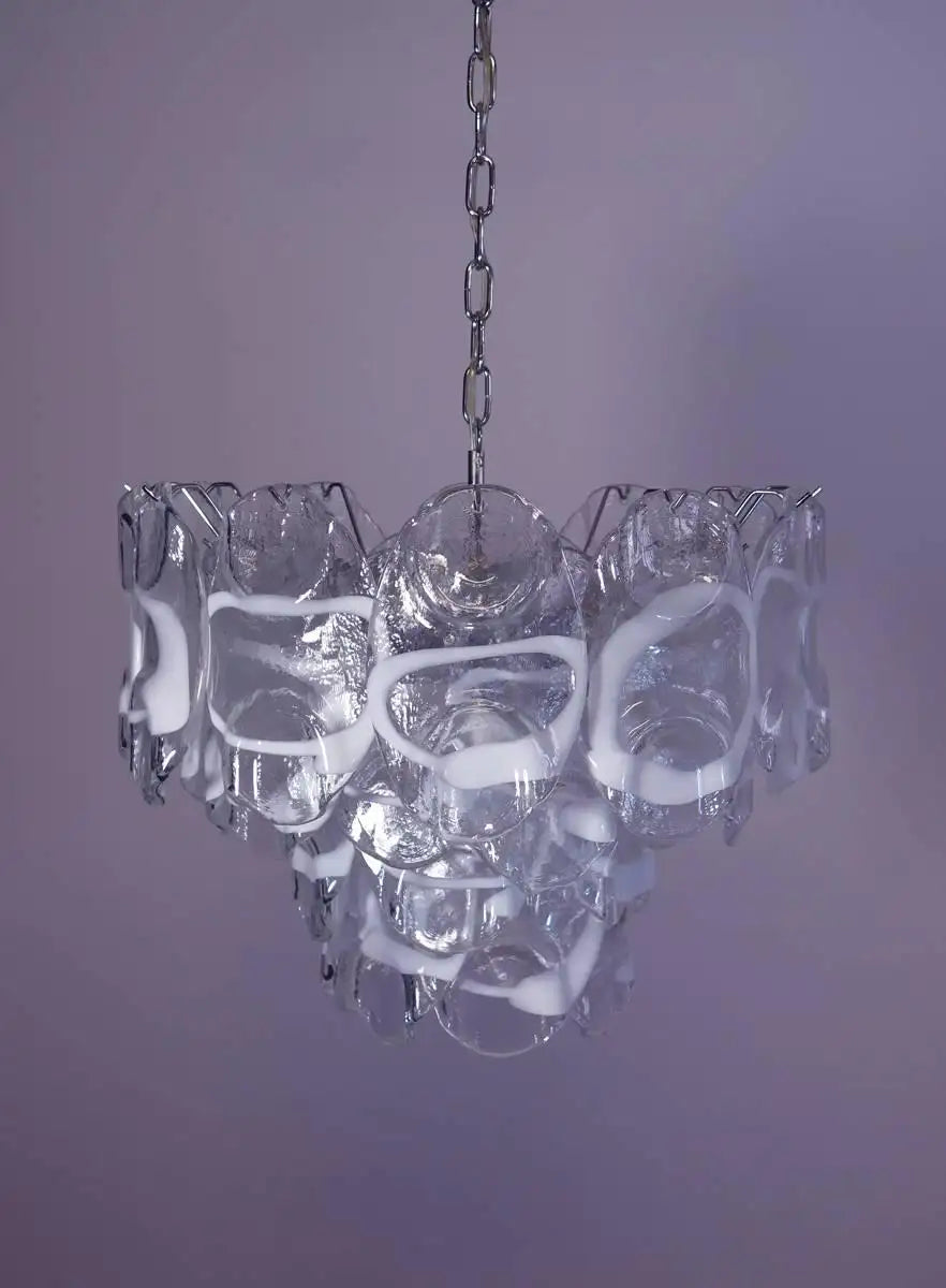 Vintage Italian Murano Chandelier 36 Glasses