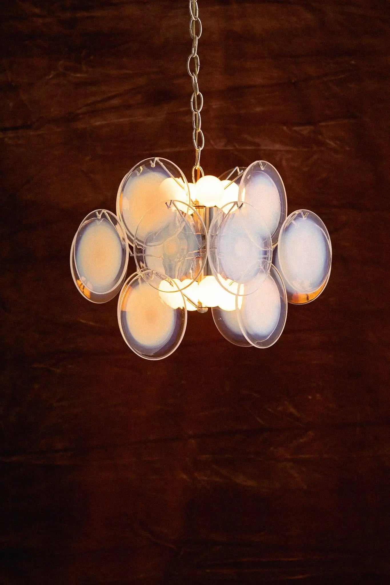 Vistosi Murano Glass Disc Chandelier