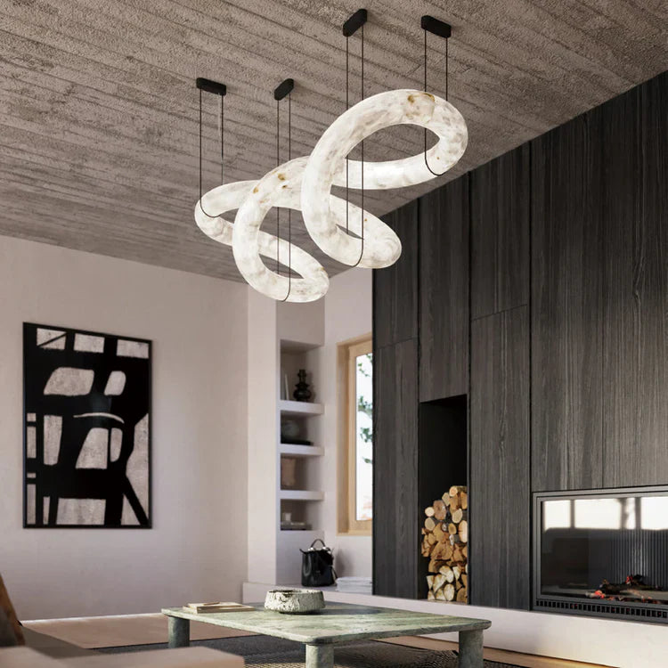 Infinity 12 & 16 Alabaster Pendant Light
